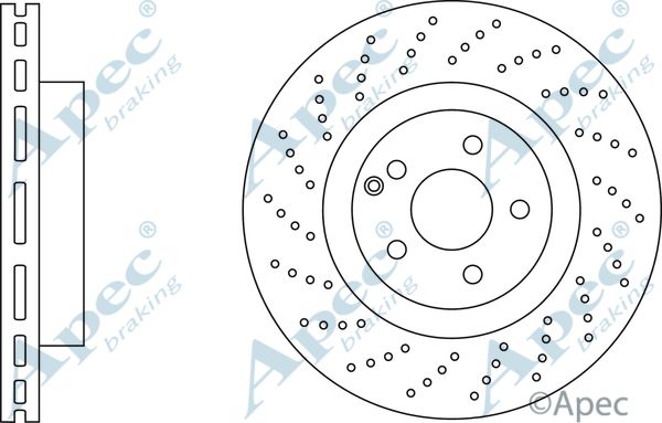 APEC BRAKING stabdžių diskas DSK2844